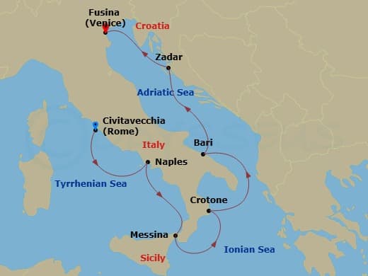 Cruise Itinerary Map