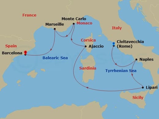 Cruise Itinerary Map