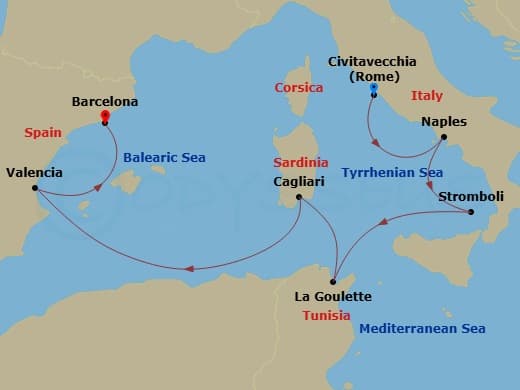 Cruise Itinerary Map