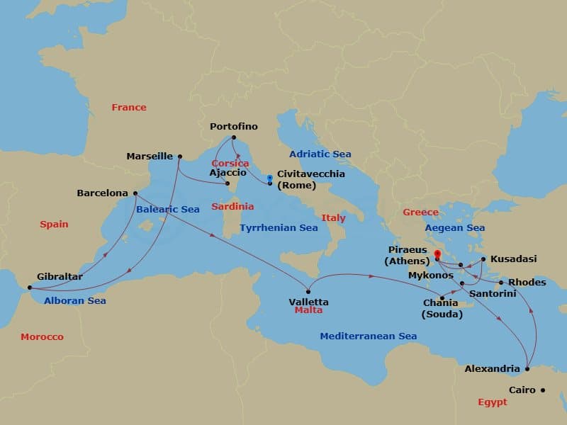 Cruise Itinerary Map