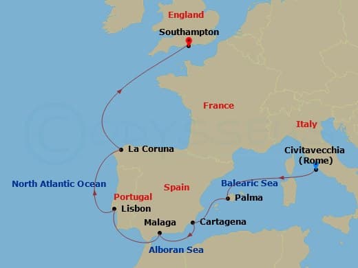 Cruise Itinerary Map