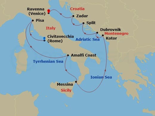 Cruise Itinerary Map