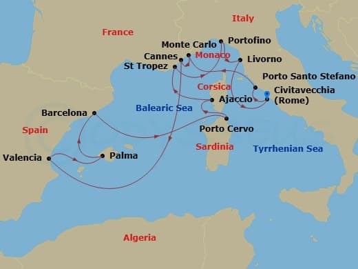 Cruise Itinerary Map