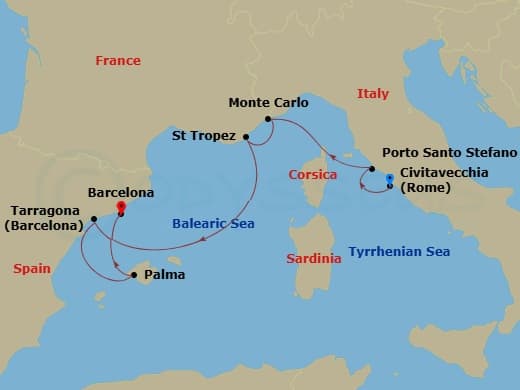 Cruise Itinerary Map