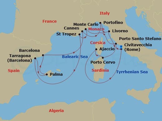 Cruise Itinerary Map