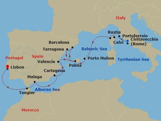 Cruise Itinerary Map