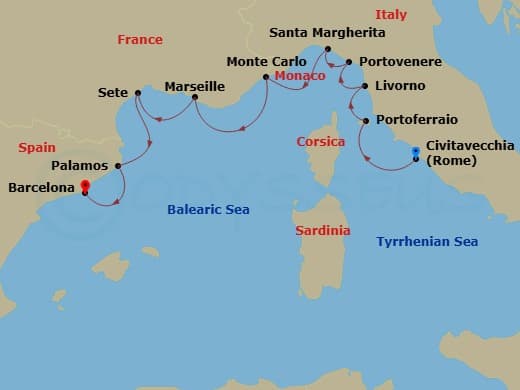 Cruise Itinerary Map