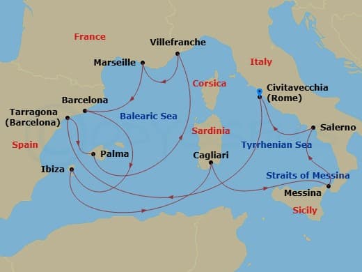 Cruise Itinerary Map