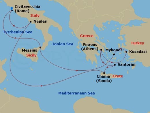 Cruise Itinerary Map
