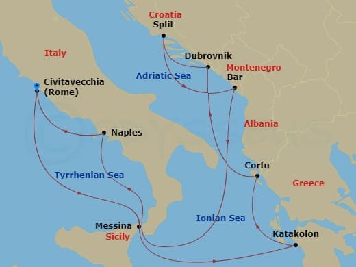 Cruise Itinerary Map