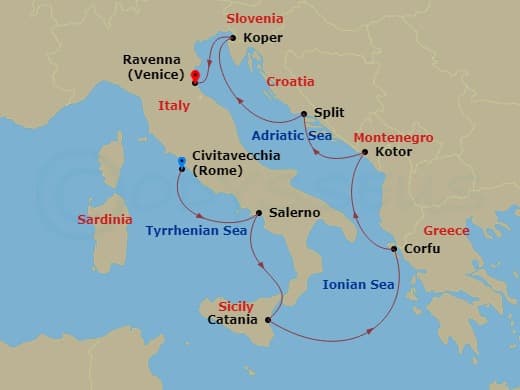 Cruise Itinerary Map