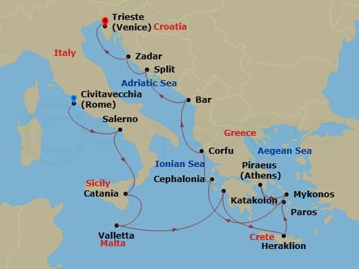 Cruise Itinerary Map