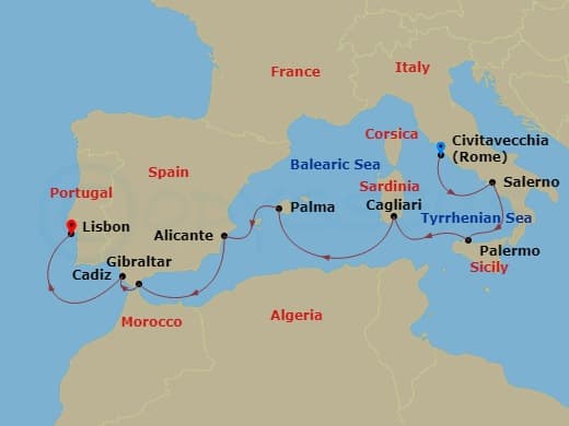 Cruise Itinerary Map