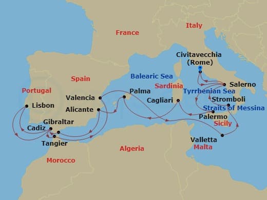 Cruise Itinerary Map