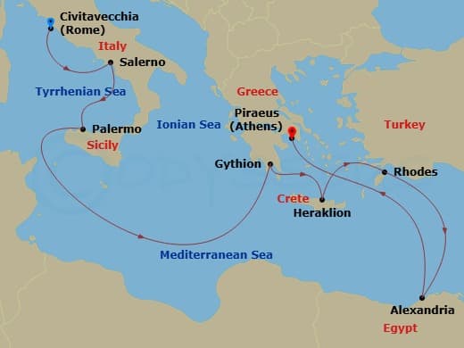 Cruise Itinerary Map