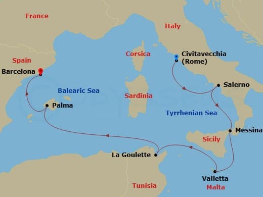 Cruise Itinerary Map
