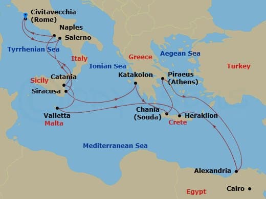 Cruise Itinerary Map