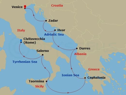 Cruise Itinerary Map