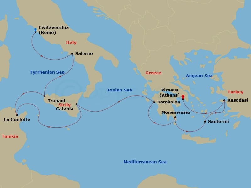 Cruise Itinerary Map