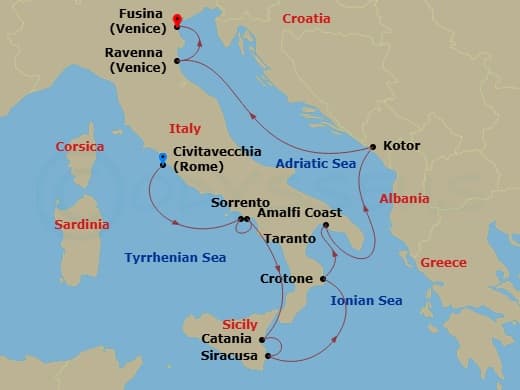 Cruise Itinerary Map