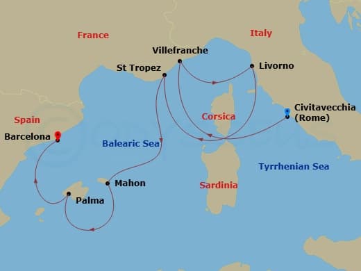 Cruise Itinerary Map