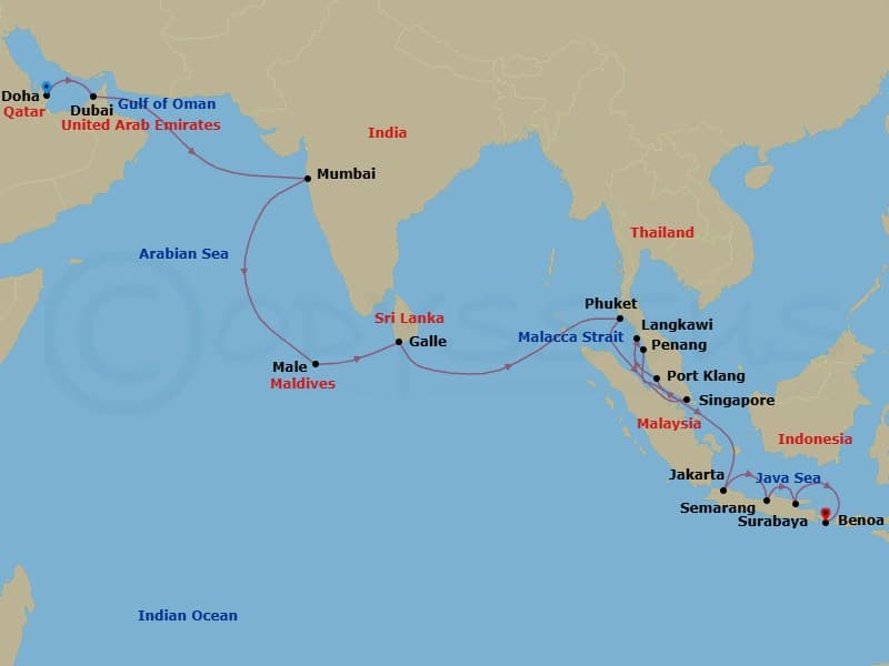 Cruise Itinerary Map