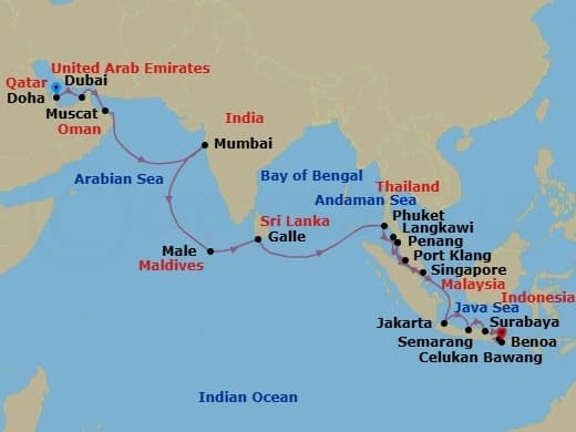 Cruise Itinerary Map