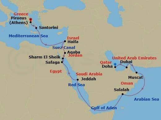 Cruise Itinerary Map