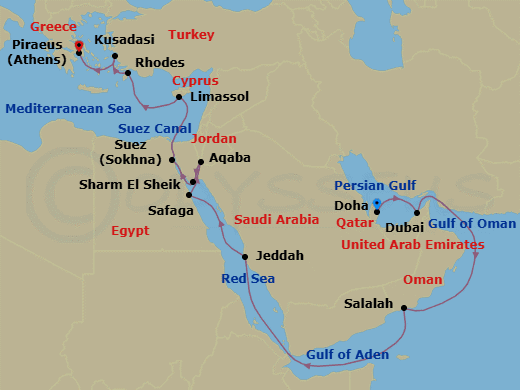 Cruise Itinerary Map