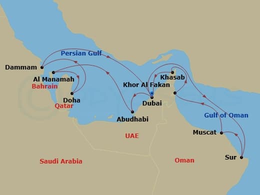 Cruise Itinerary Map