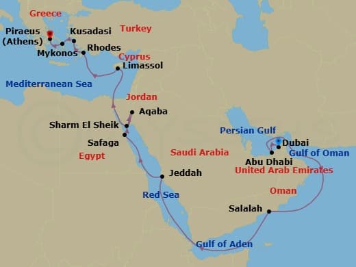 Cruise Itinerary Map