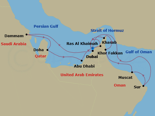 Cruise Itinerary Map