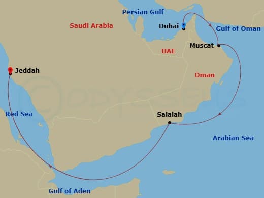 Cruise Itinerary Map