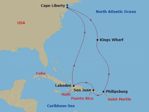 Cruise Itinerary Map