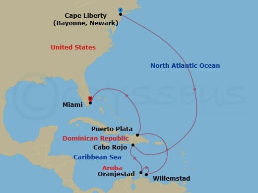 Cruise Itinerary Map