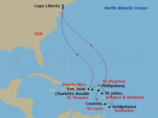 Cruise Itinerary Map