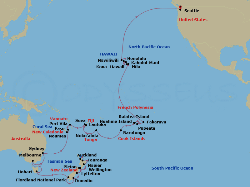 Cruise Itinerary Map