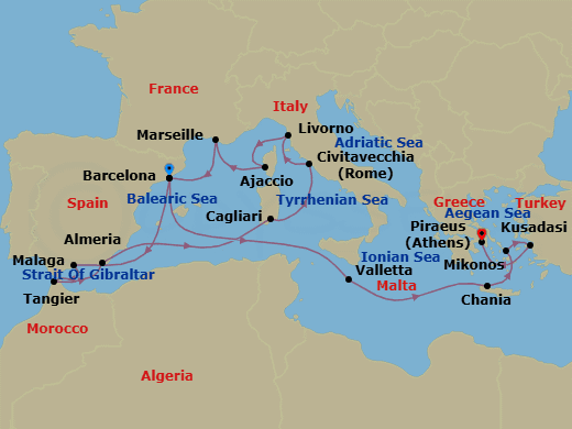 Cruise Itinerary Map