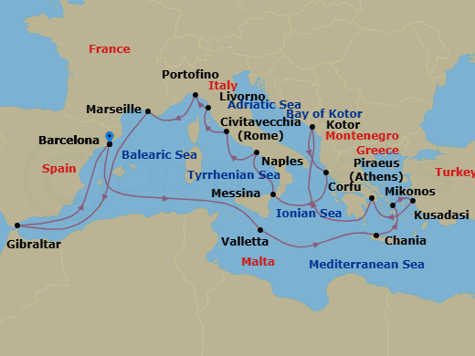 Cruise Itinerary Map