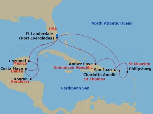 Cruise Itinerary Map