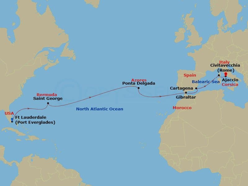 Cruise Itinerary Map