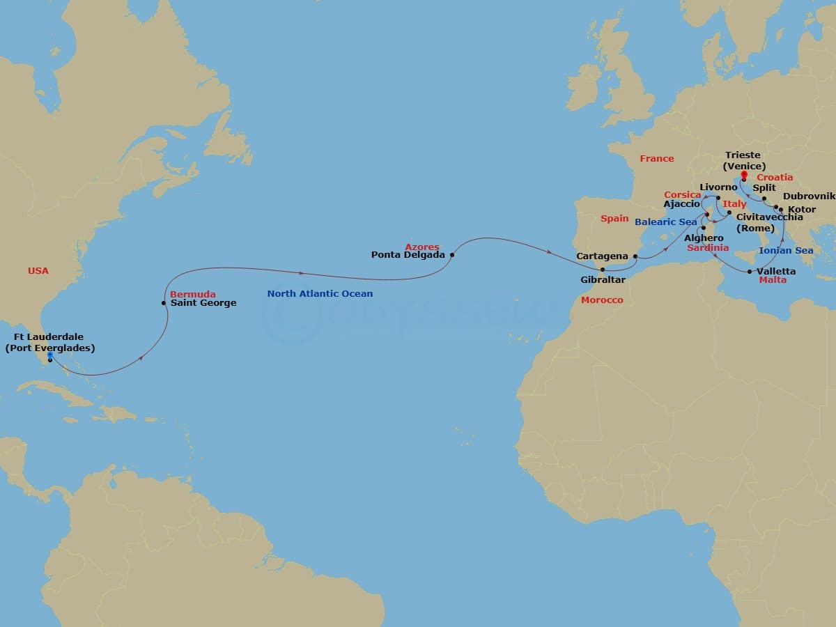 Cruise Itinerary Map