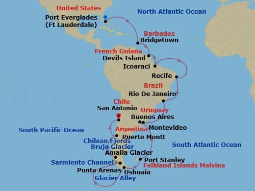 Cruise Itinerary Map