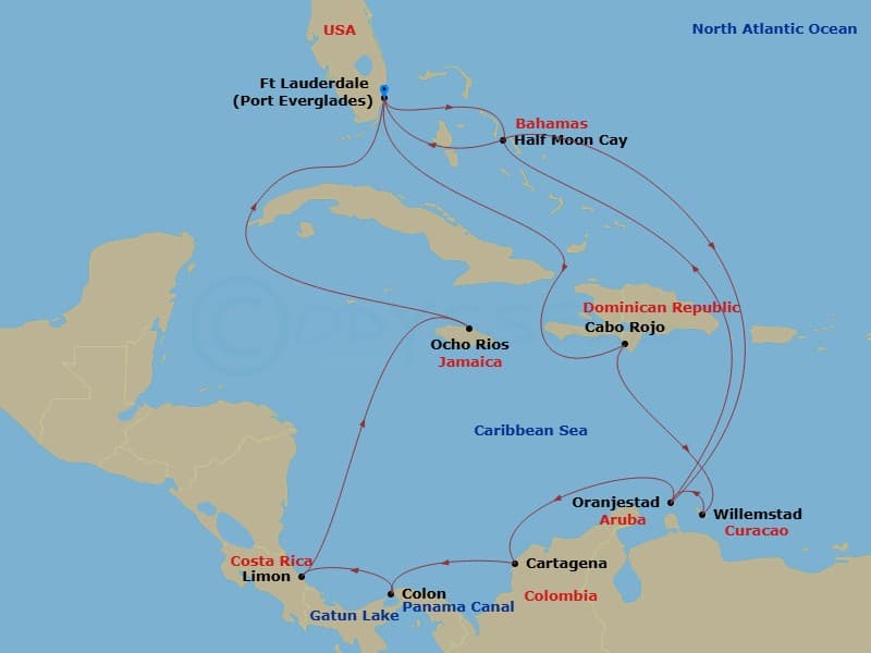 Cruise Itinerary Map