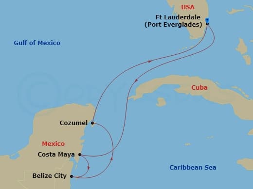 Cruise Itinerary Map