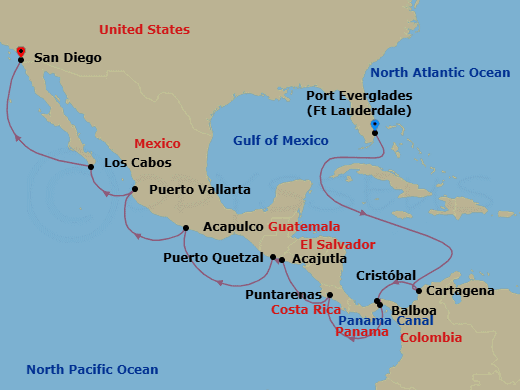 Cruise Itinerary Map