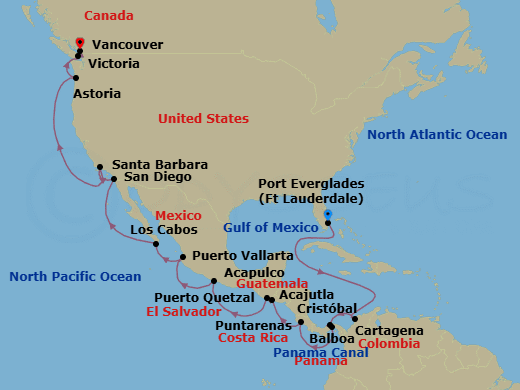 Cruise Itinerary Map