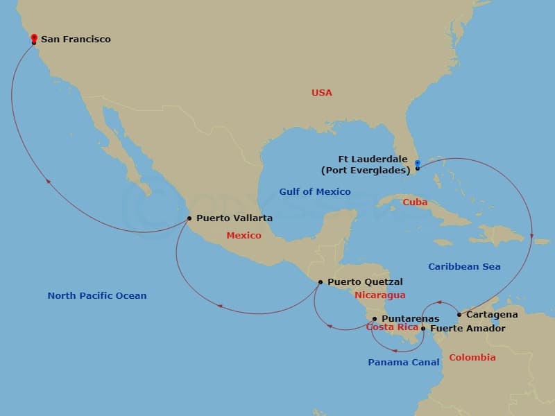 Cruise Itinerary Map
