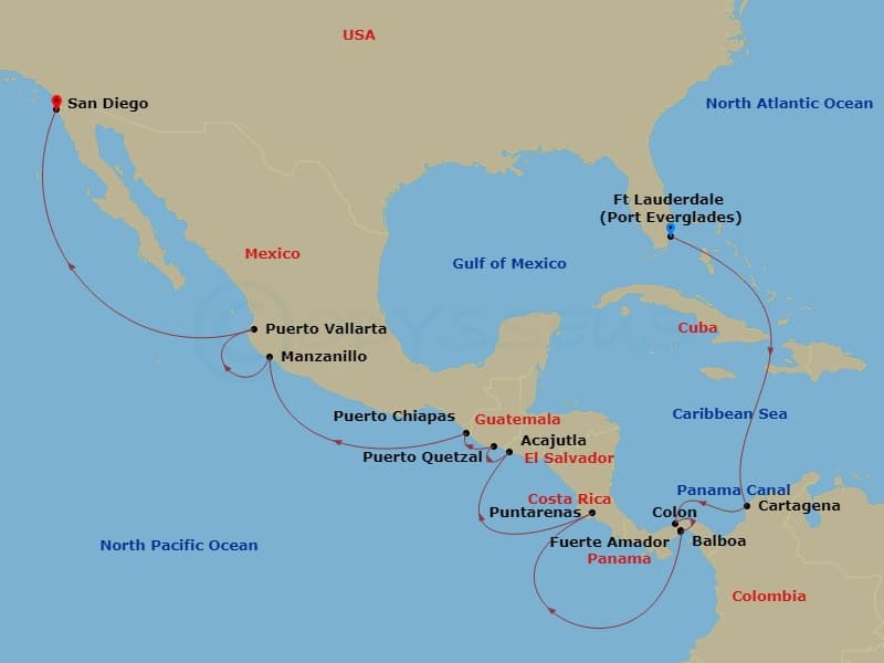 Cruise Itinerary Map