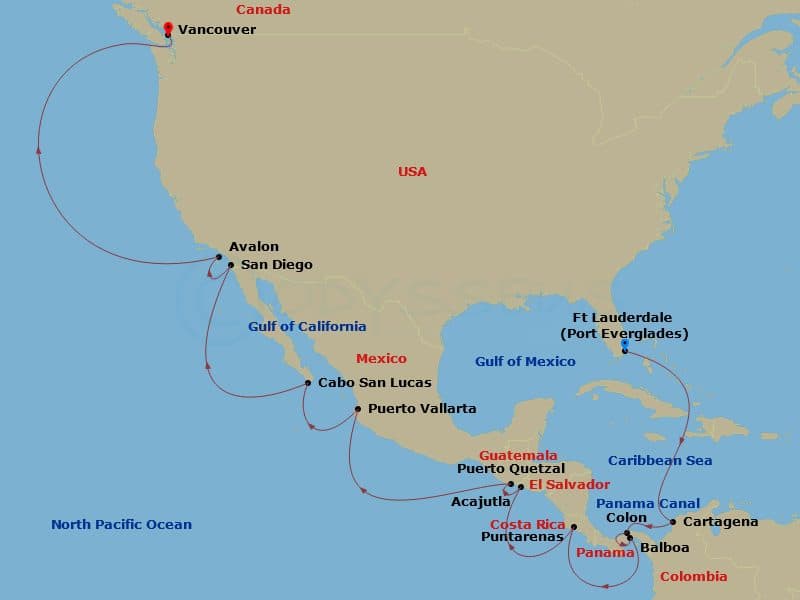 Cruise Itinerary Map